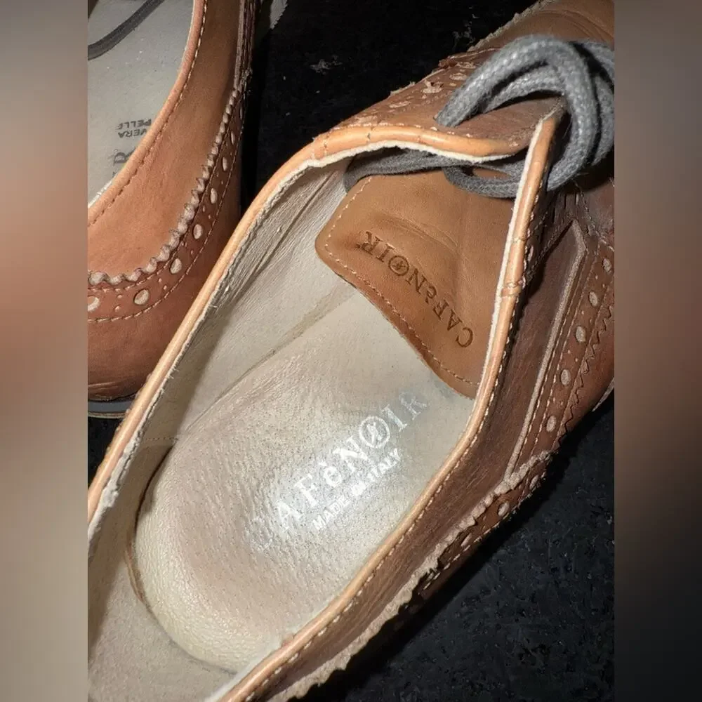UEC Café Noir Tan Brogue Shoes GENUINE LEATHER ITALIAN MADE SZ 43